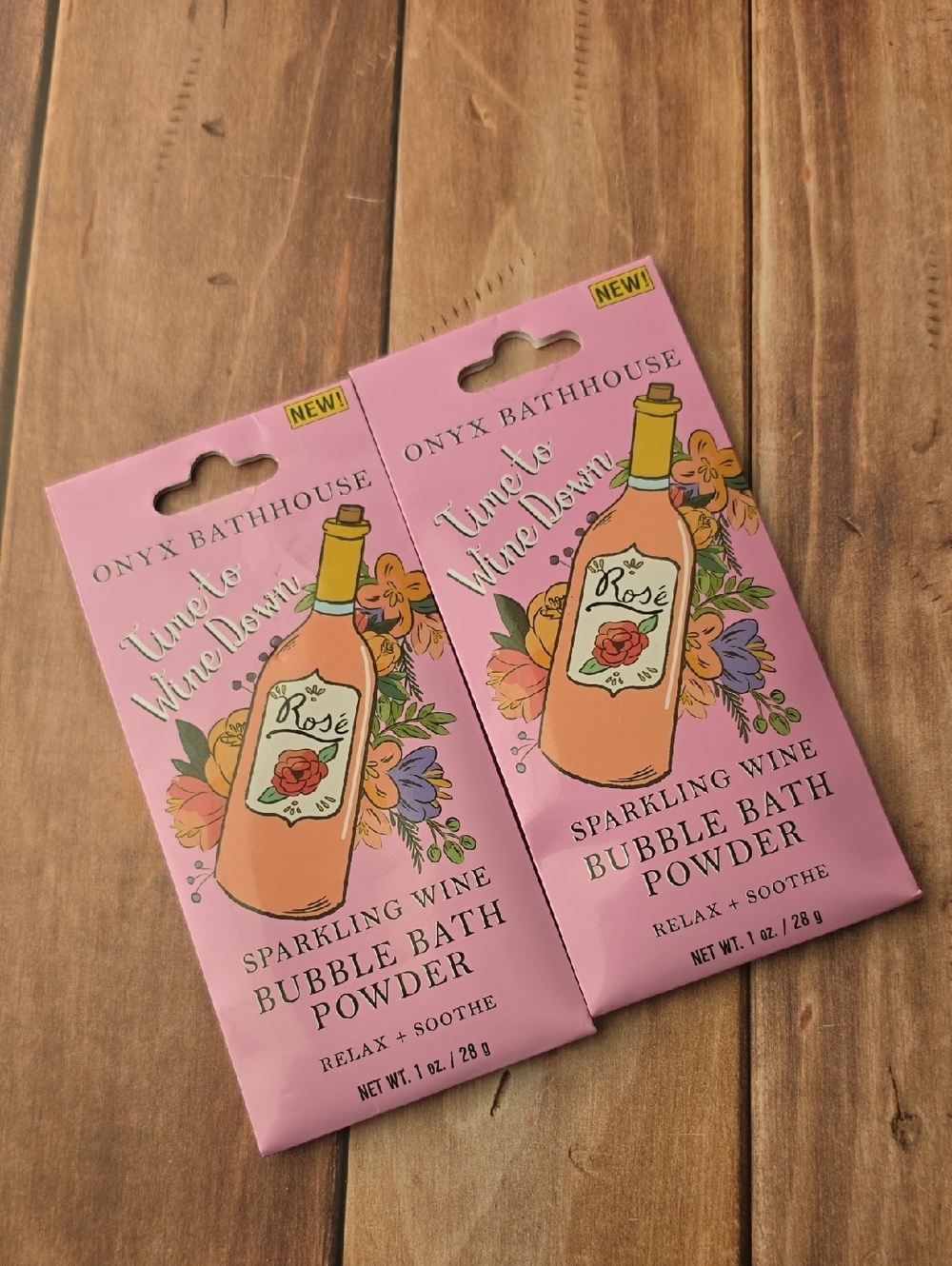 Rosé Sparkling Wine Bubble Bath Powder – Pink Bundle of 2